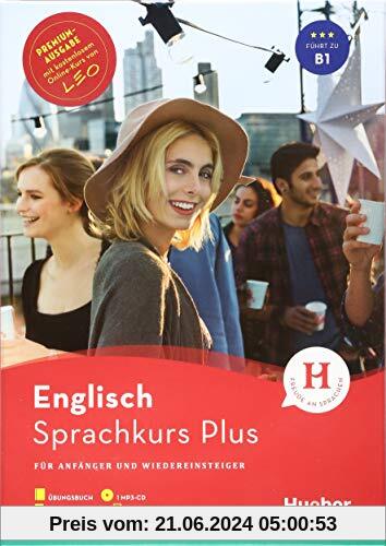 Hueber Sprachkurs Plus Englisch – Premiumausgabe: Für Anfänger und Wiedereinsteiger / Buch mit Audios und Videos online, Online-Übungen und LEO-Onlinekurs